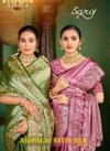 Asopalav Satin Silk Vol 4 By Saroj Satin Silk Saree Wholesale Clothing Distributors In India
